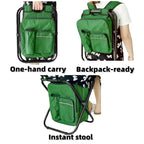 Backpack Folding Stool with Cooler Bag