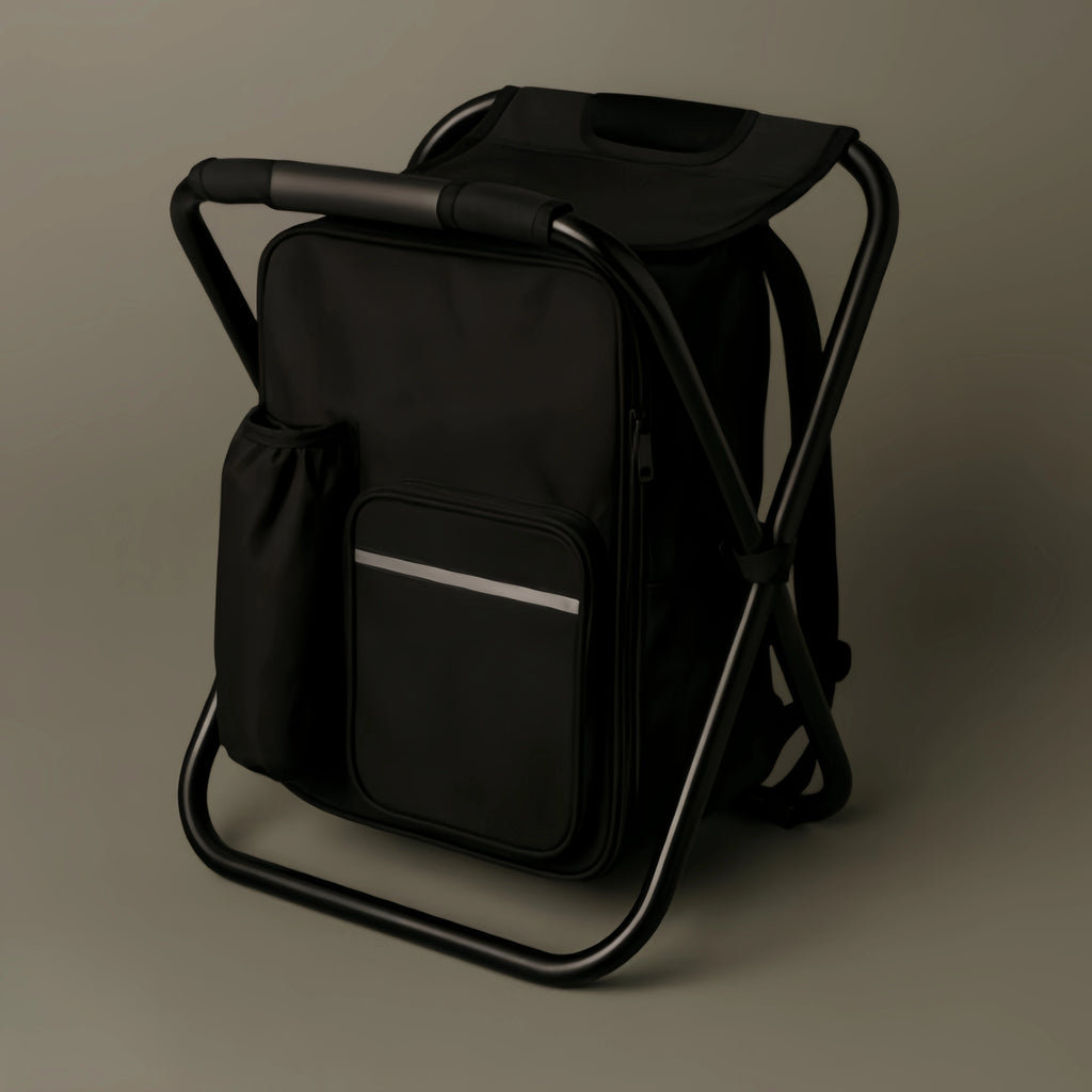 Backpack Folding Stool with Cooler Bag