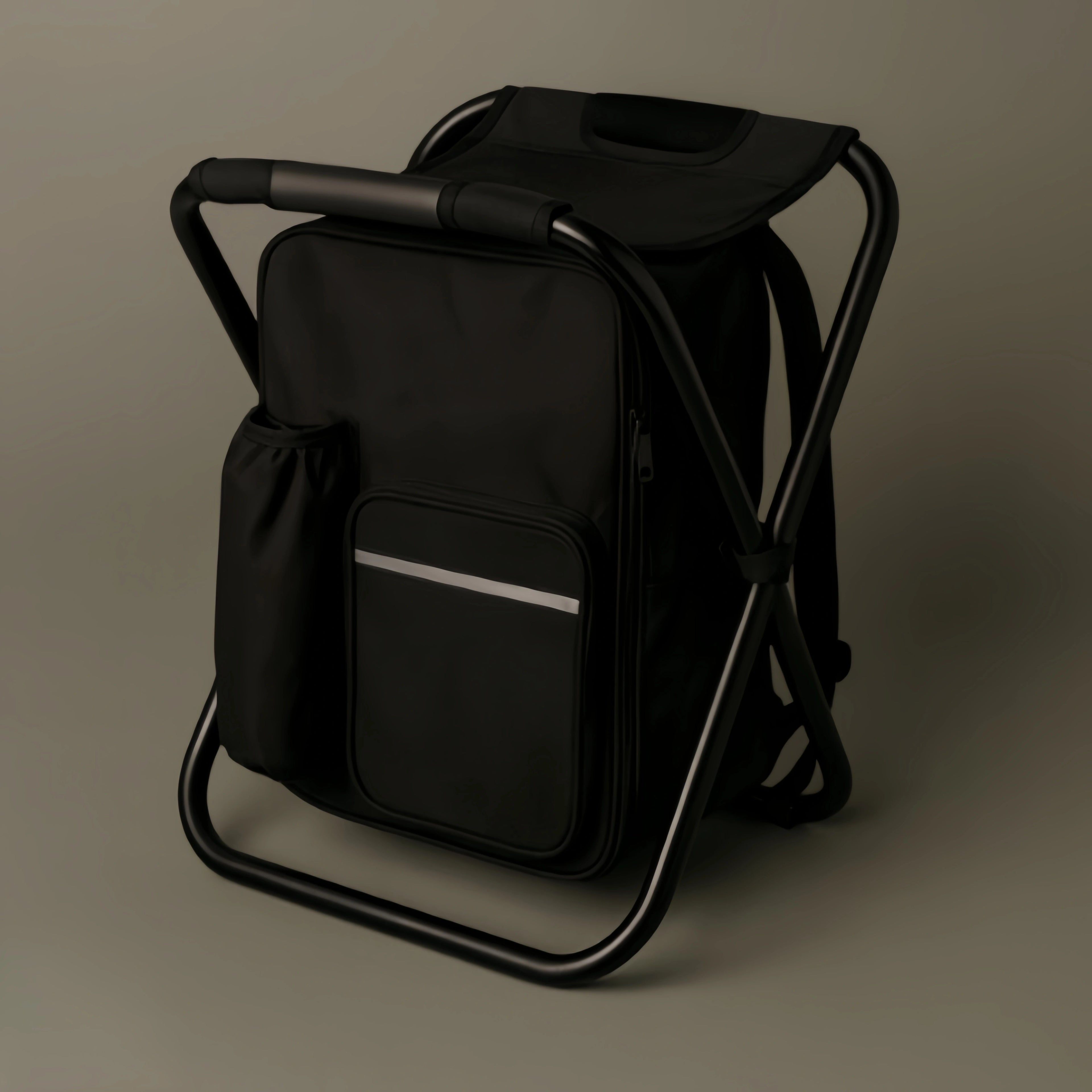 Backpack Folding Stool with Cooler Bag