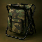 Backpack Folding Stool with Cooler Bag