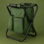 Backpack Folding Stool with Cooler Bag