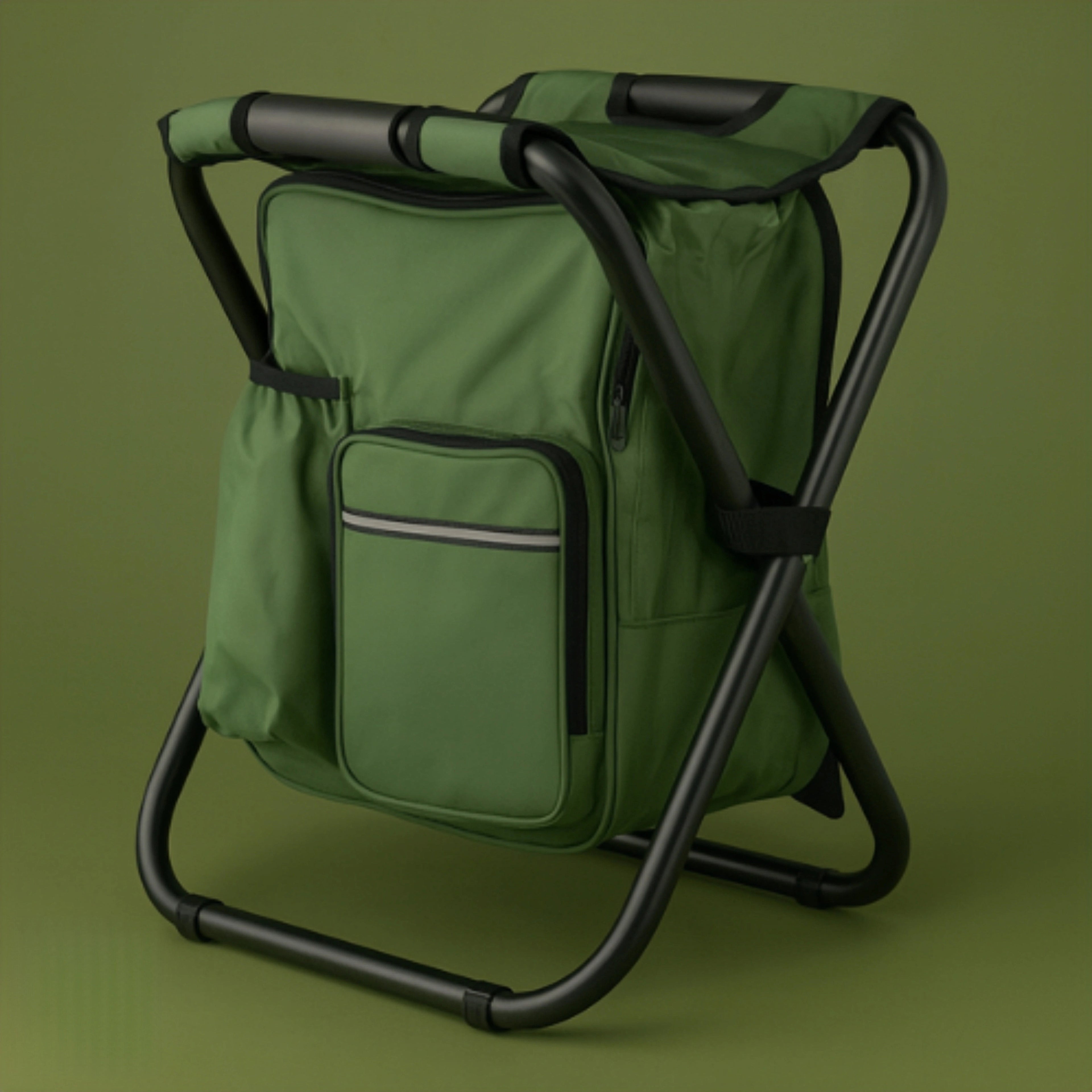Backpack Folding Stool with Cooler Bag