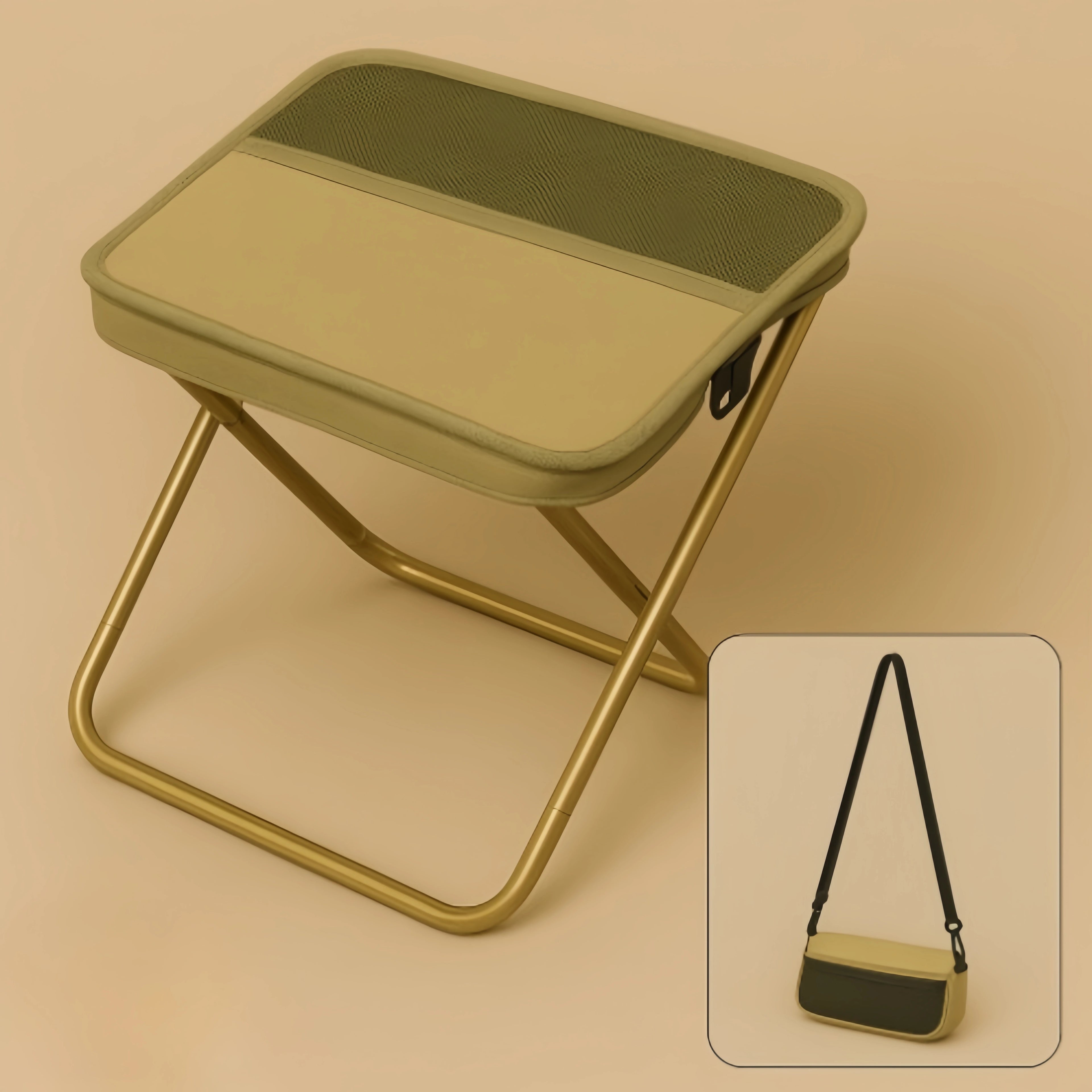Portable Folding Stool with Shoulder Strap