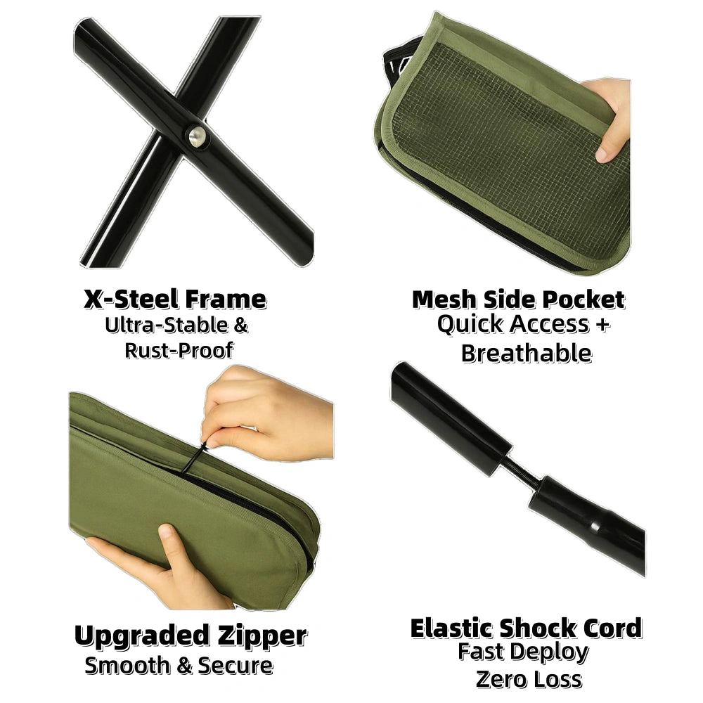 Portable Folding Stool with Shoulder Strap